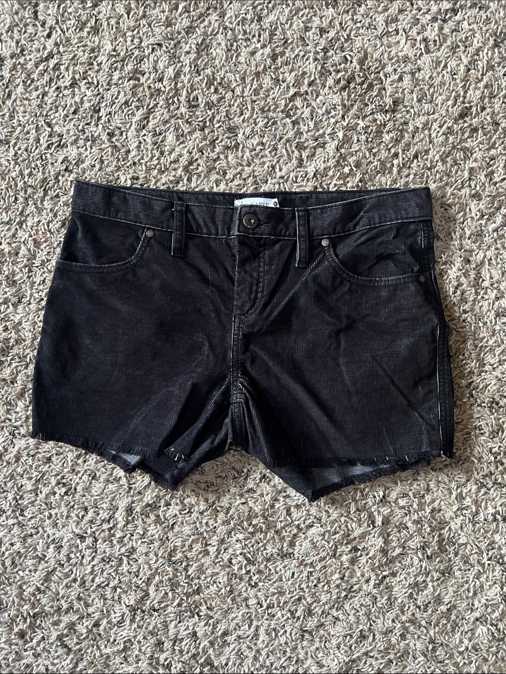 Carve Designs Black Denim Cutoff Shorts with Raw Edge